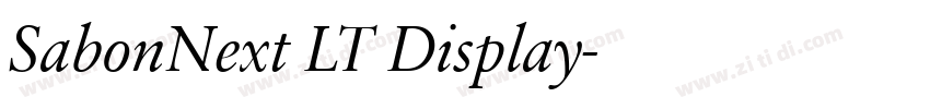 SabonNext LT Display字体转换